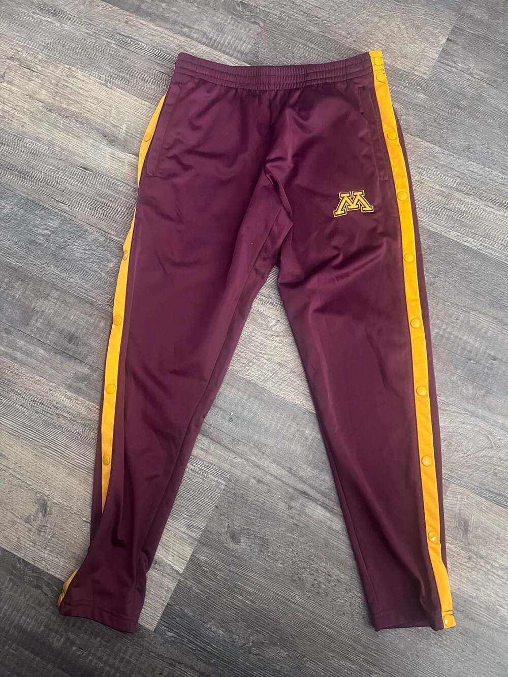 Colosseum Minnesota Golden Gophers Snap-Button Track Pants Size S
